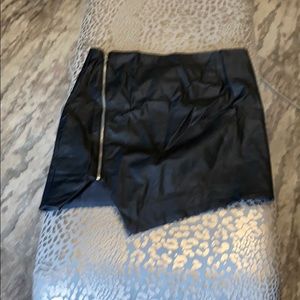Black vegan leather skirt